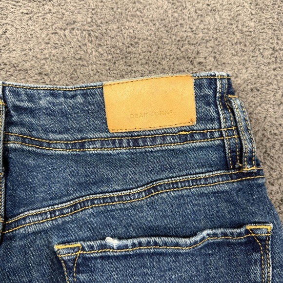 Dear John Jeans Womens 27 Wide Leg High Rise Cropped Blue Denim DPMS5A700-TYN - Picture 13 of 15